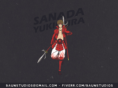 Sanada Yukimura from Basara adobe illustrator anime basara cartoon character design illustration manga sanada vector