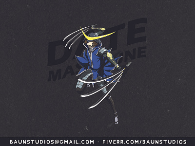 Date Masamune from Basara adobe illustrator anime animeboy basara cartoon character characters date date masamune design illustration vector