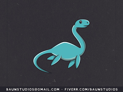 Plesiosaurus Cartoon Illustration adobe illustrator cartoon cartoons character characters design dino dinosaurs illustration plesiosaurus tshirt vector