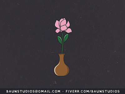 Magnolia Floral Cartoon Illustration