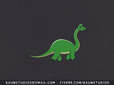 Ultrasaurus  Dino Cartoon Illustration