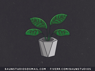 Calathea Floral Cartoon Illustration