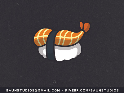 Ebi Nigiri Cartoon adobe illustrator cartoon design ebi food illustration japanese logo nigiri sushi vector