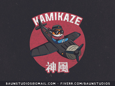 Kamikaze: Fox on Plane adobe illustrator cartoon cartoonize cartoons character design fox illustration kamikaze logo plane planes vector