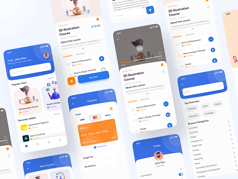 E Learning App by Jay Soni for MindInventory on Dribbble