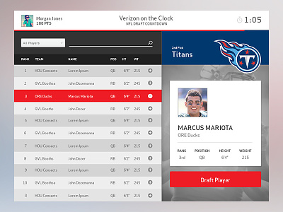 NFL Draft App