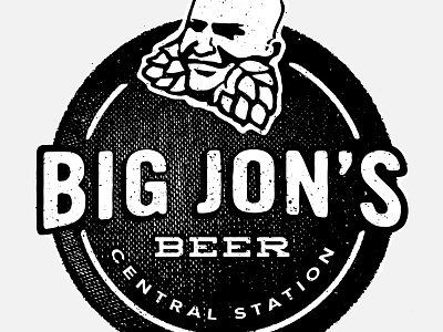 Big Jon's Beer Central Station beer big jon branding brewery central station craft beer hops logo