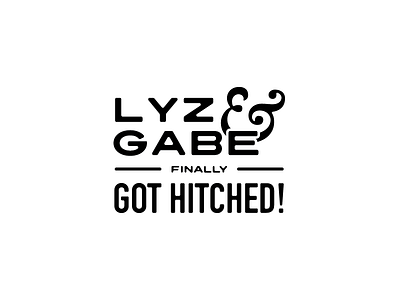 Got hitched! game got hitched hitched just married logo lyz married wedding wordmark