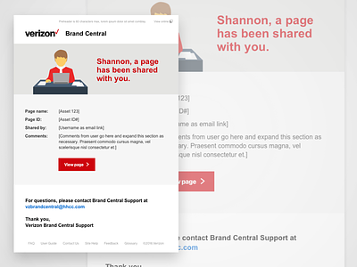 Verizon Brand Central Email Template code-friendly email email email design email standards email template notification share template verizon