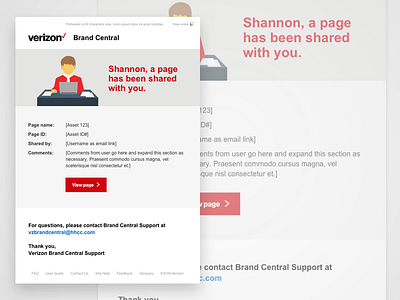 Verizon Brand Central Email Template