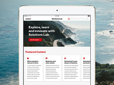 Verizon Solutions Lab App for Tablet