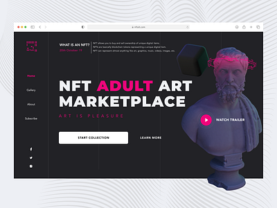 NEW WEB SITE FOR NFTULT design flat illustration landingpage nft uiux web