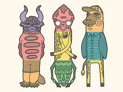 The Motley Crew of Out of Sorts games illustration mix n match