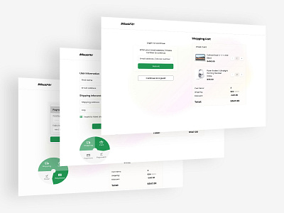 Shopping product flow pages