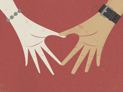 Relationship hands heart illustration love symbol texture vintage