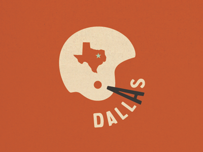 Dallas vintage design packaging logo texture illustration football texas dallas
