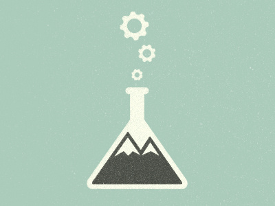 Science + Nature color design green illustration logo mountain science texture type vintage
