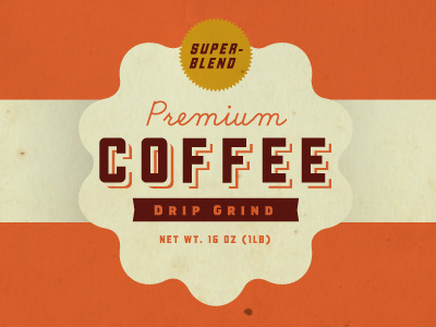 Premium Coffee can coffee color conceptual design graphic icon label logo old paper texture vintage vintage label