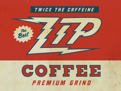 Zip Coffee can coffee color conceptual design graphic icon label logo old paper texture vintage vintage label