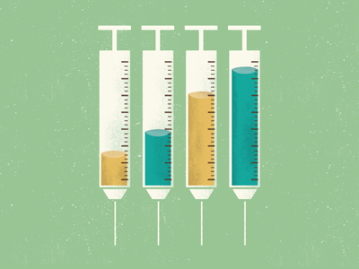 Syringe thing chart color conceptual design graph icon illustration logo needle old paper shot stats syringe texture