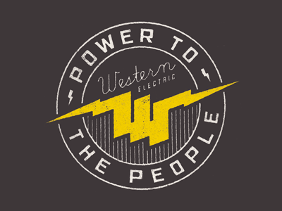 Power To The People fossil tee vintage black white texture graphic logo illustration concept trees tshirt