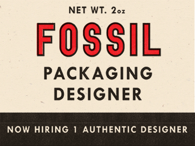 Fossil Hiring fossil vintage design packaging texture color box watch logo fred