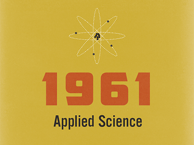 A Sciencey Thing vintage color logo illustration icon retro shape 60s mid century science learning typography
