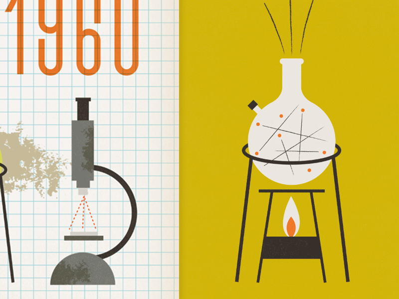 Chemistry 60s chemistry color design icon lab logo science texture vintage