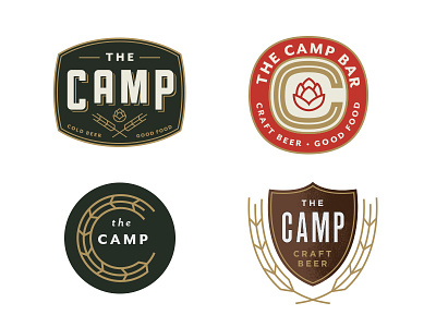 Camp Logos beer camp color icon label logo texture vintage