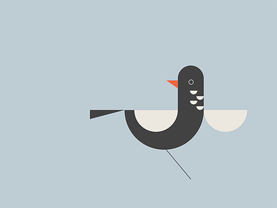 Bird bird blue color icon illustration poster print texture vintage