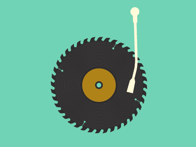 Saw Record color design illustration music record texture vintage