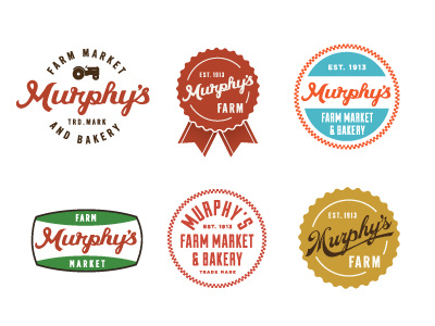 Murphy's Farm vintage color logo illustration icon retro design food beverage restaurant grub bakery farm tractor awesome