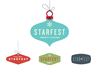 Starfest christmas color design distressed holidays icon illustration logo old retro shape tag texture type vintage
