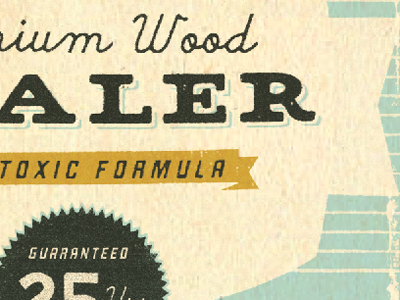 Wood Sealer design label logo old paint can packaging paint texture vintage