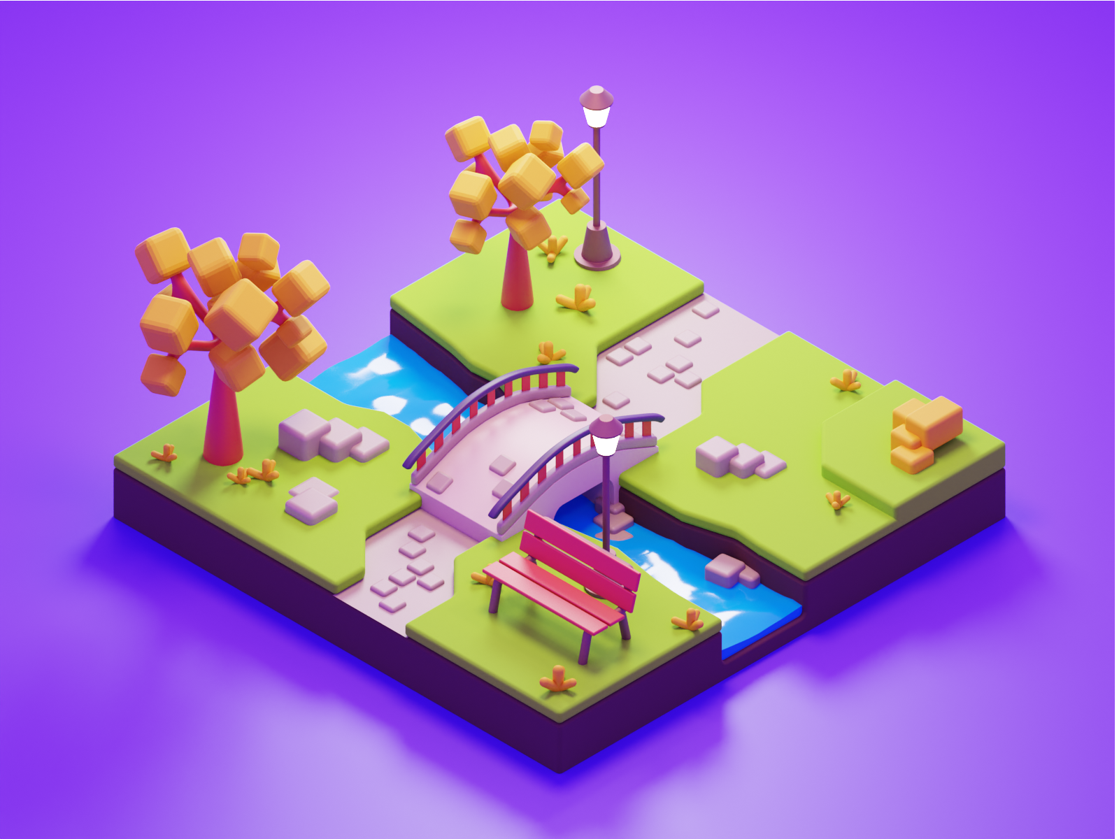 Playful park by Ari Lerner on Dribbble