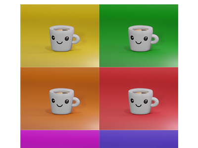 Coffee 3d art blender blender3d coffee low poly