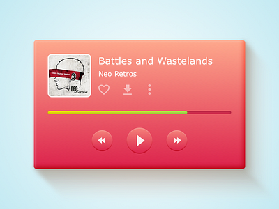 Music Player clean flat music player