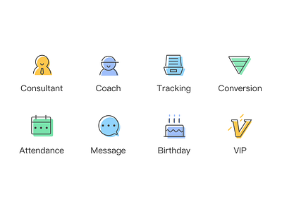 Icons for CRM system