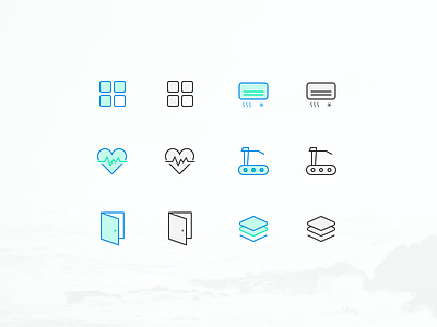 Several Icons for gym