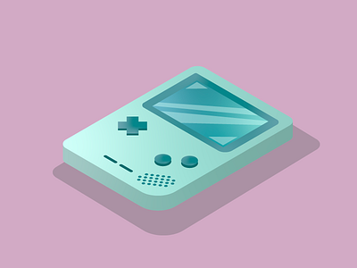 Gameboy adobe illustrator concole gameboy gaming gradient isometric isometry
