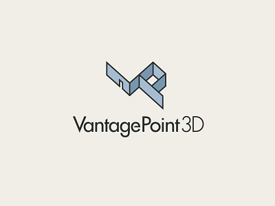 VantagePoint 3D logo 3d floor plan house logo optical perspective