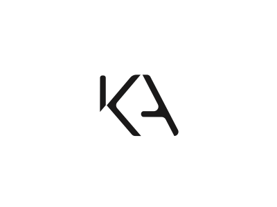KA monogram a bracket critique developer k logo monogram technology