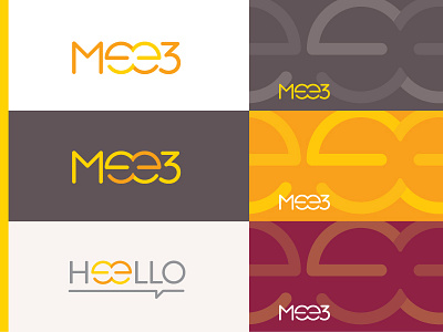 Mee3 - Final brand styleguide brand business cards color color palette graphics logo styleguide
