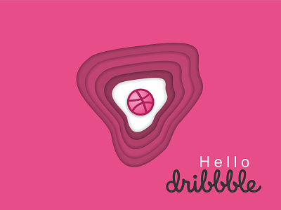 Hello Dribbble debut debut shot designer vector