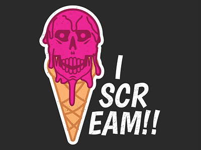 i scream design illustration skull skull art skull logo skulls vector