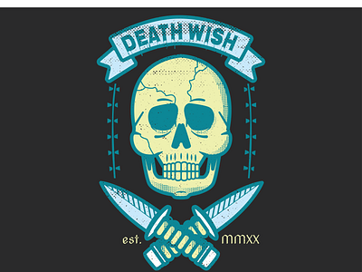 Death Wish illustration skull skull art skull logo skulls vector