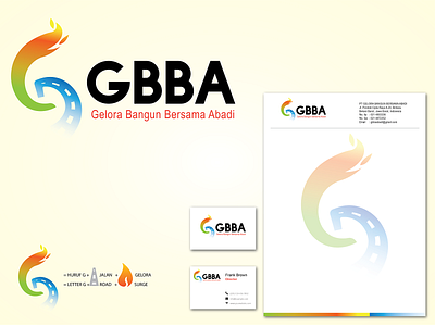 GBBA LETTERHEAD BUSINESSCARD branding design flat icon illustration logo logo design logodesign logos logotype stationery vector
