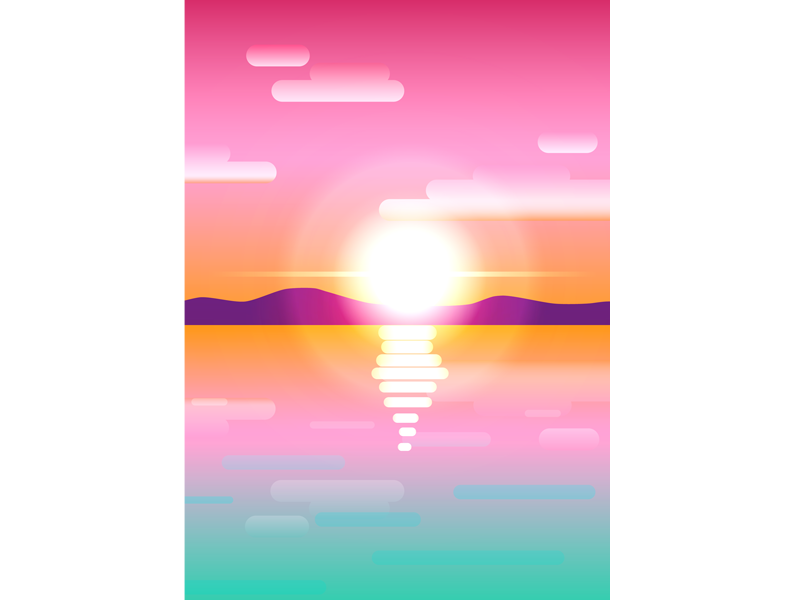 sunset studying sunset vectorart illustration design vector vector art study illustrator