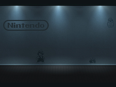 Nintendo Wall dark lights nintendo tecture wallpaper