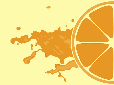 Splash juice minimalistic orange splash vector yellow